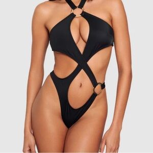 Adoraswim Amalfi Swimsuit – Black, Size Small